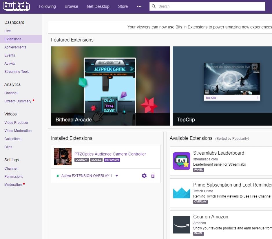 Twitch Extension