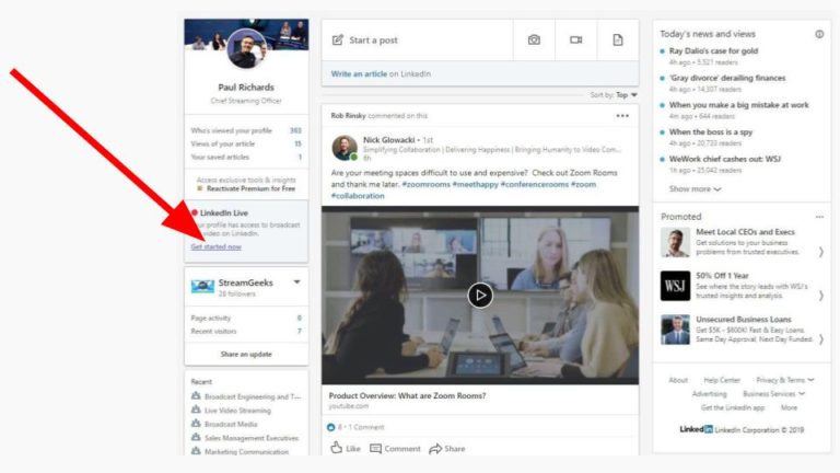 Live Streaming to LinkedIn | StreamGeeks