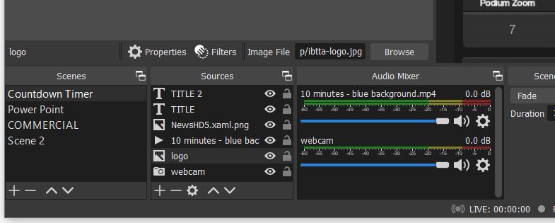 New Sources Menu in OBS