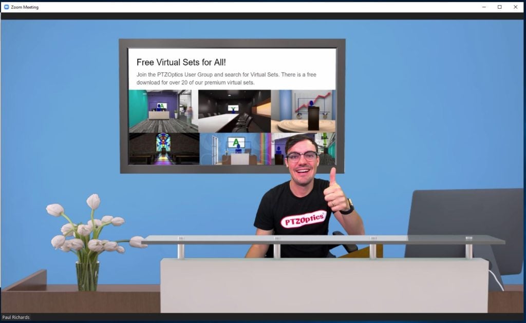 Virtual Sets for Zoom Meetings