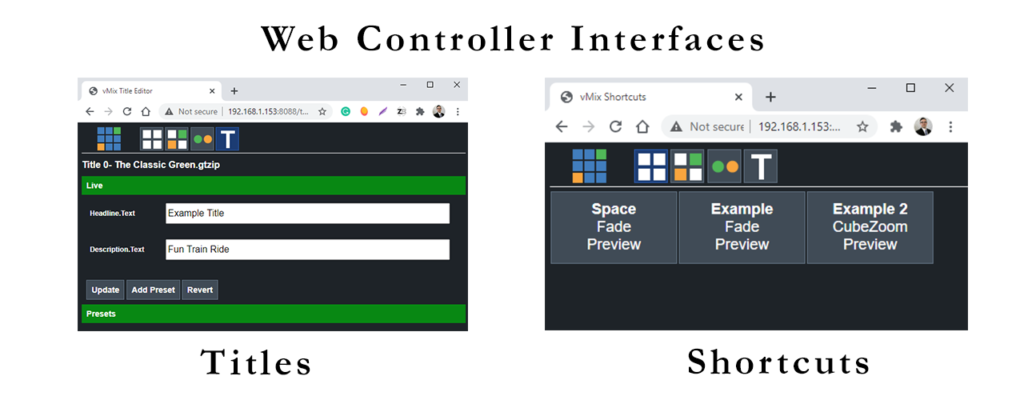 Web Controller Interfaces