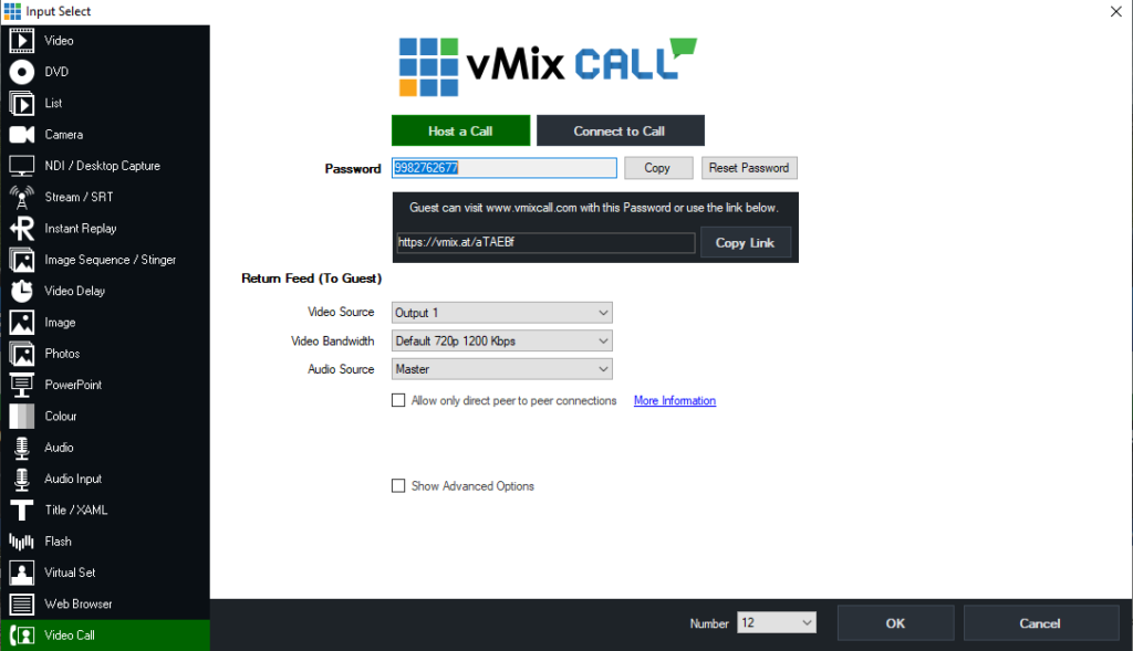 vMix Call