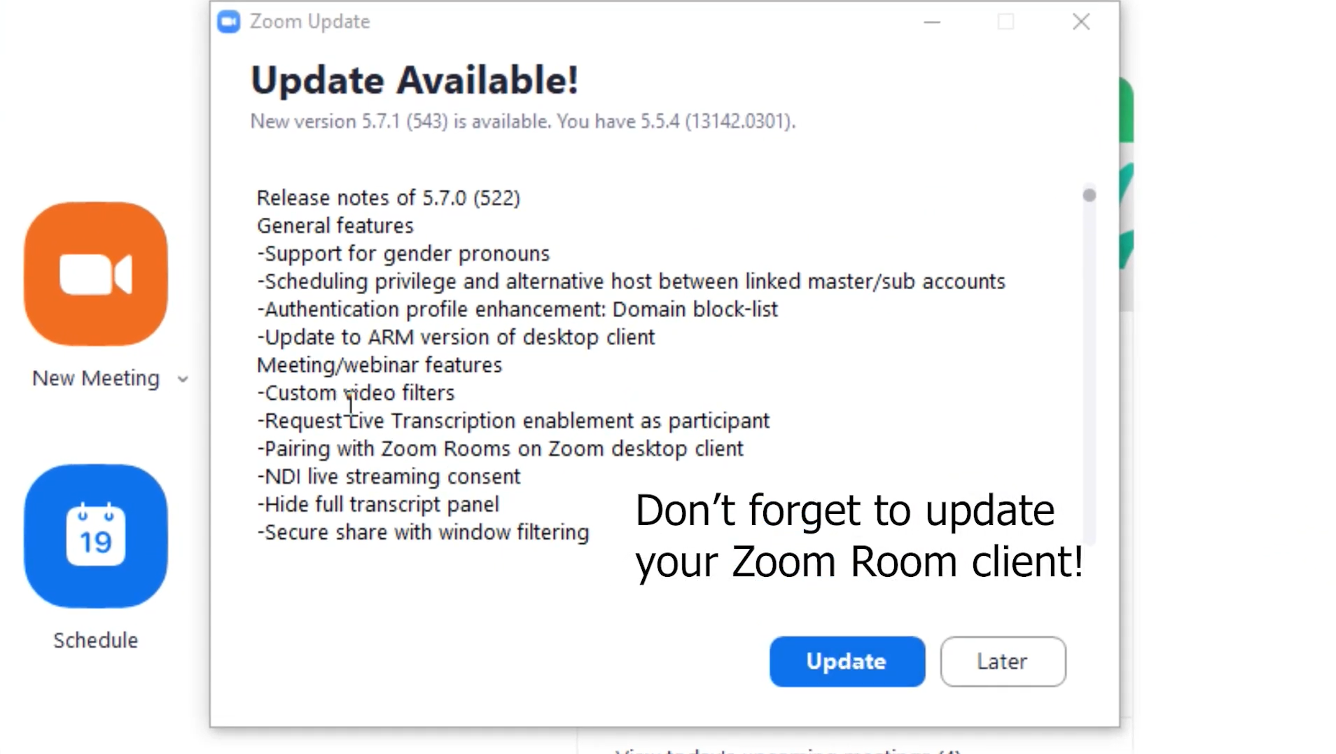 update zoom