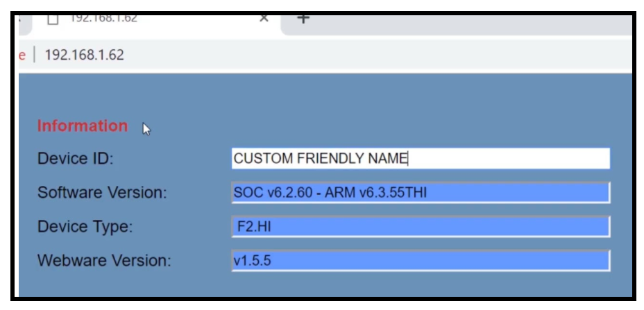 PTZ Camera Networking Interface