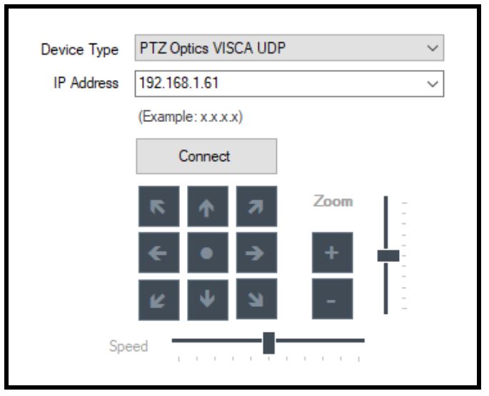 PTZ Control Interface in vMix