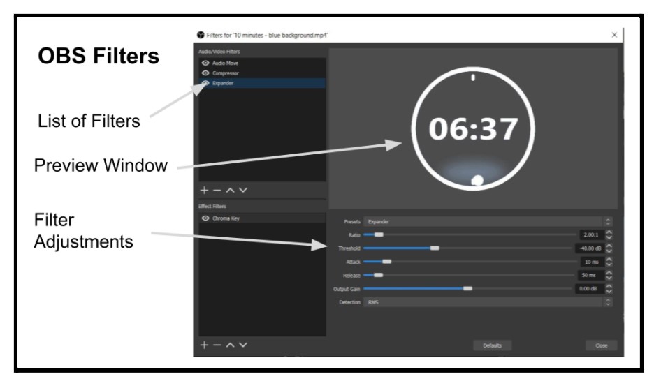 obs studio webcam filters skin tones