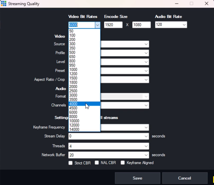 Streaming Quality in vMix