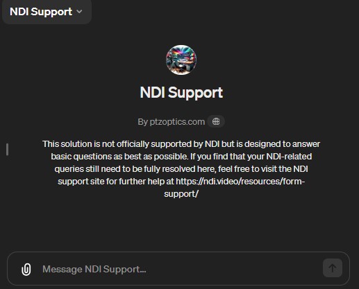 NDI Support Chat Bot