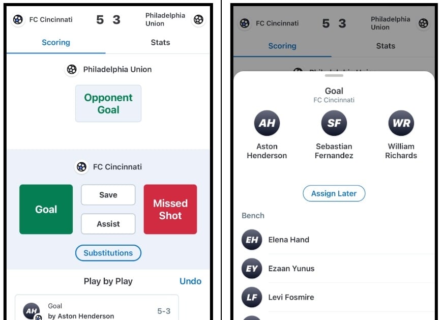 Scorekeeping in GameChanger is easy and it allows for advanced statistics to be generated automatically. 