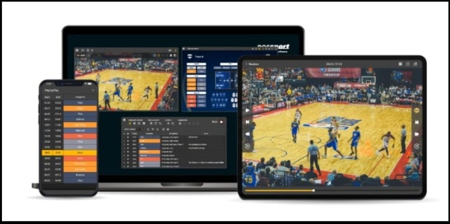 Nacsport integrates with live cameras and provides data analytics and presentation tools for coaching. 