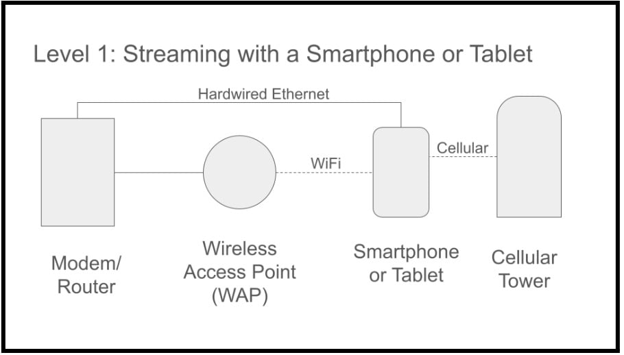 Level 1 live streaming system example