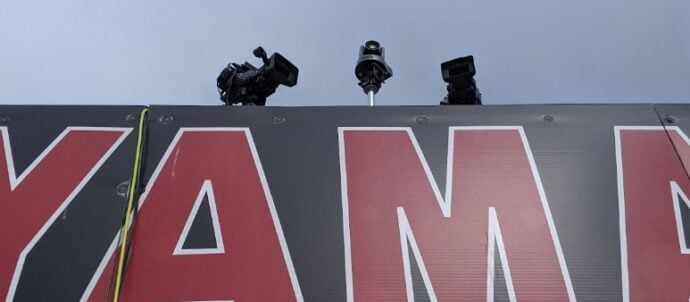 The Palmetto Tigers are a high school football team using two camcorders and a center PTZOptics camera.