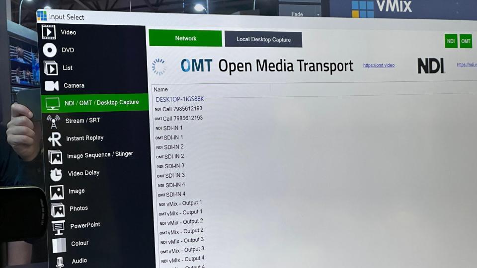 Open Media Transport by vMix